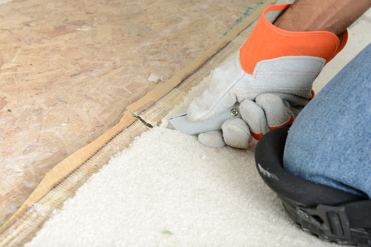 Cutting up carpet