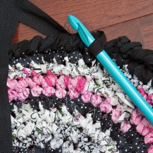 Rag Rug with Crochet Hook