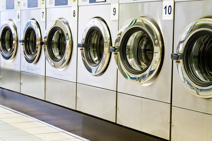 Washing machines in a public launderette
