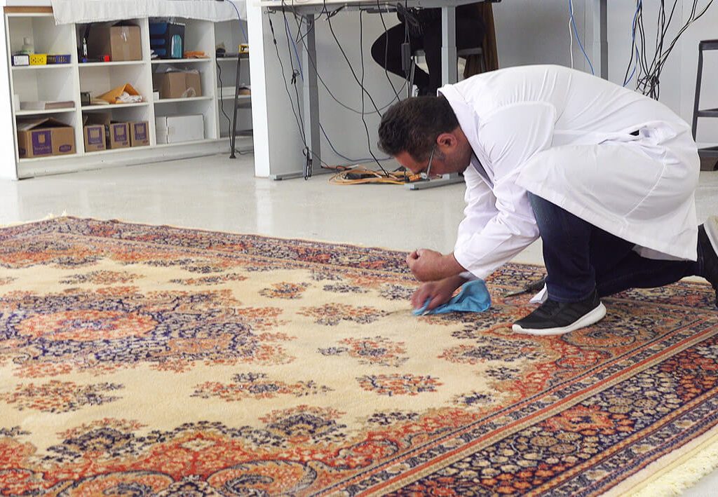 How do you remove stains from rugs