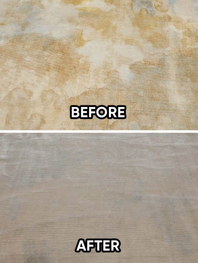 Bamboo Silk Rug Water Damage Before and After (1)